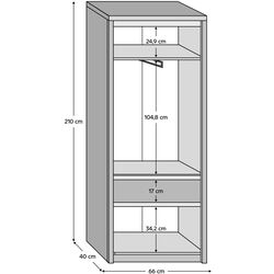 Шкаф Tempo Kondela Norty Typ 22 4D1S 70 (Sonoma Oak) Thumb