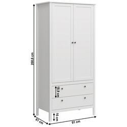 Шкаф Tempo Kondela Olje 2D2S (White) Thumb