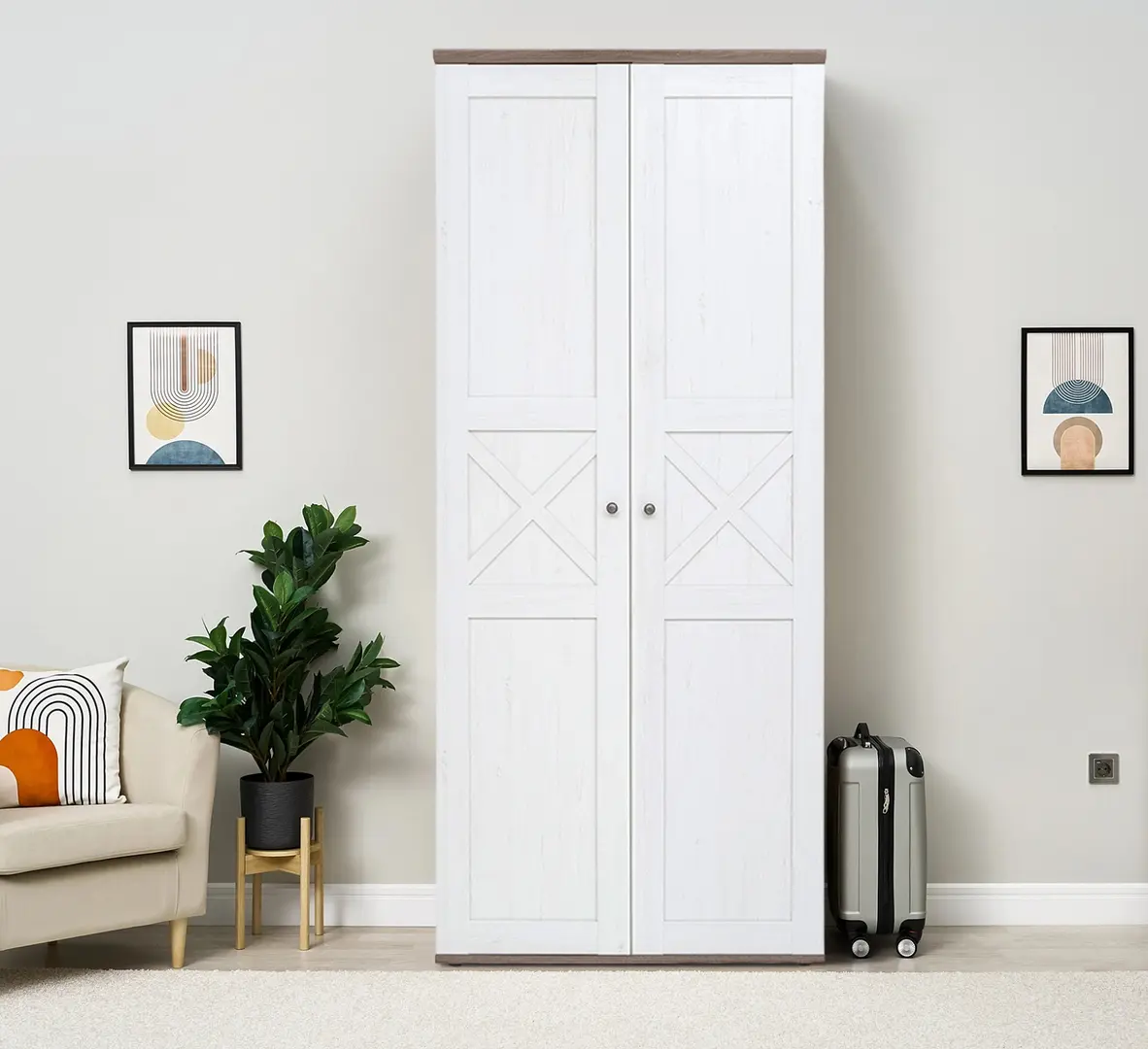 Dulap Tempo Kondela Teina SZF2D006 (Canyon Pine/Sonoma Oak Truffle)