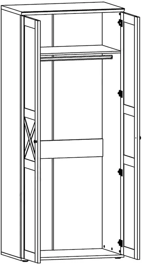 Шкаф Tempo Kondela Teina SZF2D007 (Canyon Pine/Sonoma Oak Truffle) - 3