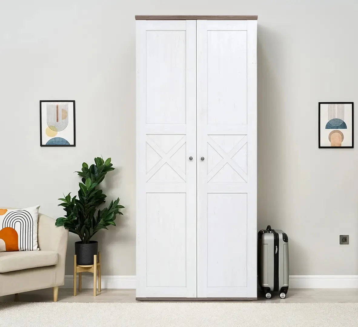 Шкаф Tempo Kondela Teina SZF2D007 (Canyon Pine/Sonoma Oak Truffle)