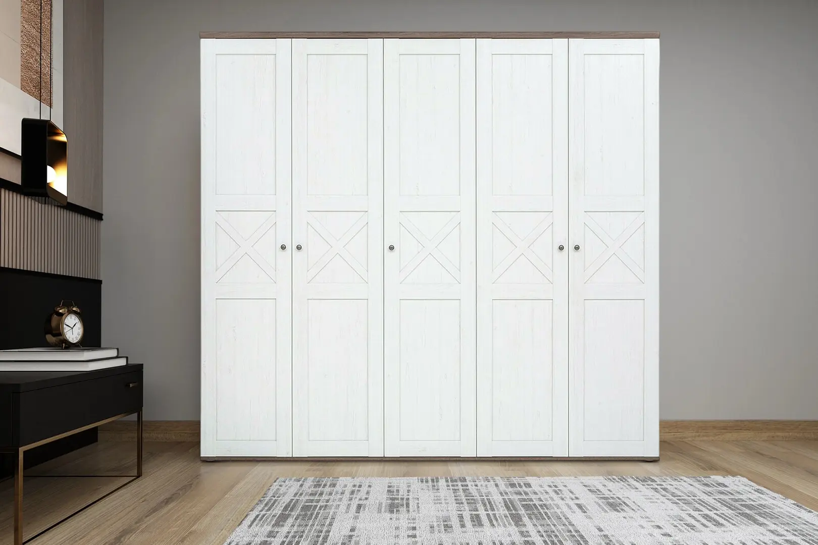 Dulap Tempo Kondela Teina SZF5D (Canyon Pine/Sonoma Oak Truffle)