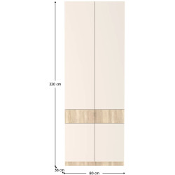 Шкаф Tempo Kondela Vertio SZF4D2S (Sonoma Oak/Cashmere) Thumb
