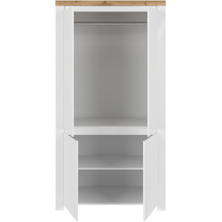 Шкаф Tempo Kondela Vilgo 4D (Glossy White/Wotan Oak) Thumb