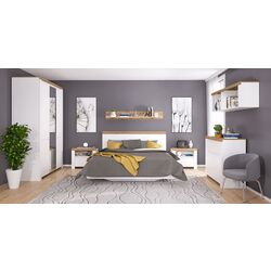 Dulap Tempo Kondela Vilgo 5D (White Gloss/Wotan Oak) Thumb