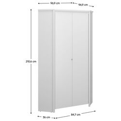Dulap de colt Tempo Kondela 2D Erodin (White) Thumb