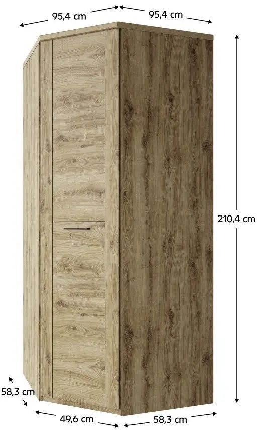 Dulap de colt Tempo Kondela Dorsi 1D (Navarra Oak)