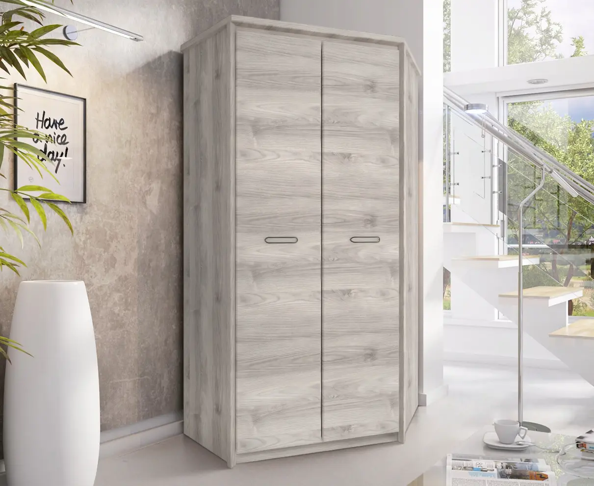 Шкаф угловой Tempo Kondela Jesi New 2D (Nairobi Chestnut)