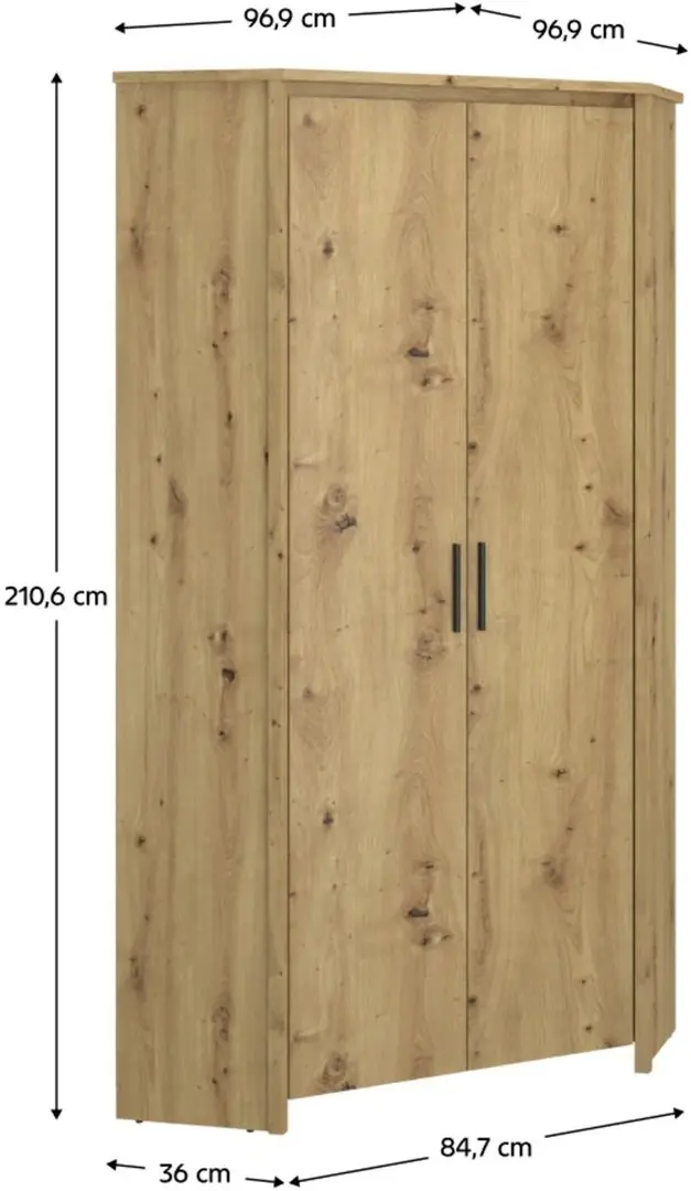 Dulap de colt Tempo Kondela Airon 2D (Artisan Oak)