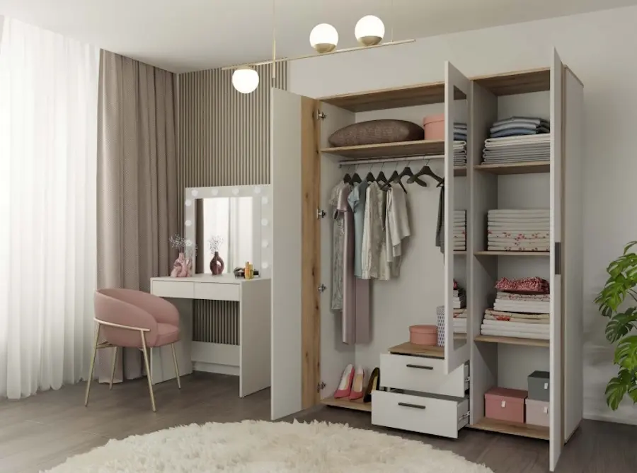 Dulap TopEshop Ava 150 (Cashmere/Evoke Oak) - 7