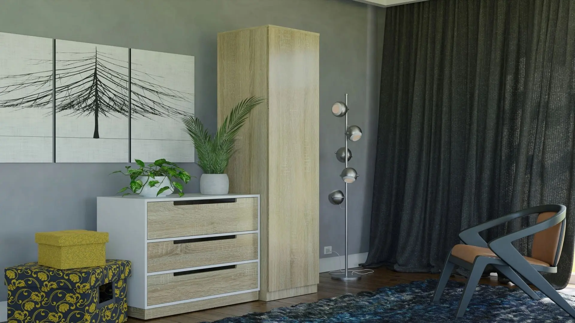 Пенал TopEshop Malwa SD-50 (Sonoma Oak)