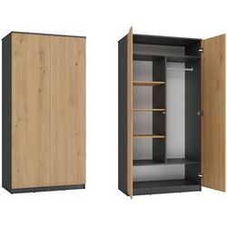 Шкаф TopEshop Malwa SD-90 (Anthracite/Artisan Oak) Thumb