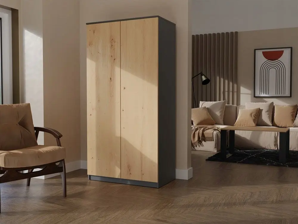 Шкаф TopEshop Malwa SD-90 (Anthracite/Artisan Oak)