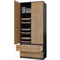 Dulap TopEshop Malwa SS-90 (Anthracite/Artisan Oak) Thumb