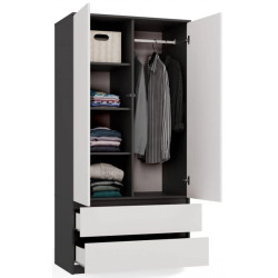 Dulap TopEshop Malwa SS-90 (Anthracite/White) Thumb