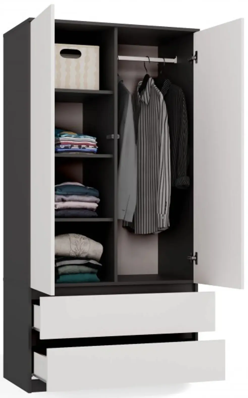Dulap TopEshop Malwa SS-90 (Anthracite/White) - 5