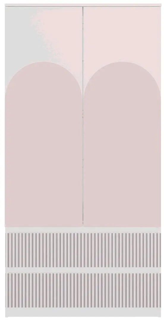 Шкаф TopEshop Malwa SS-90 Arteso (White/Pink) - 3