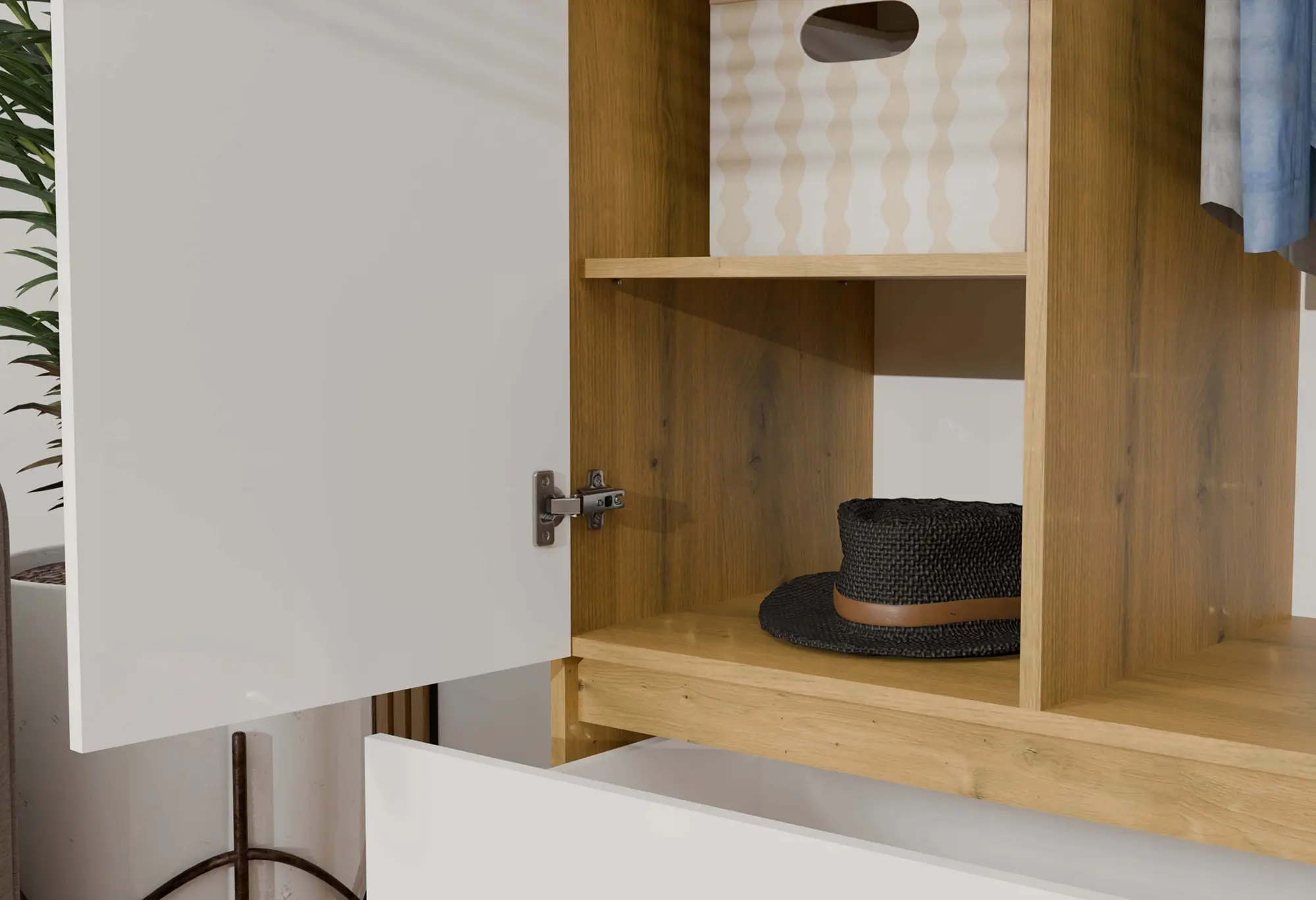 Dulap TopEshop Malwa SS-90 (Artisan Oak/White)