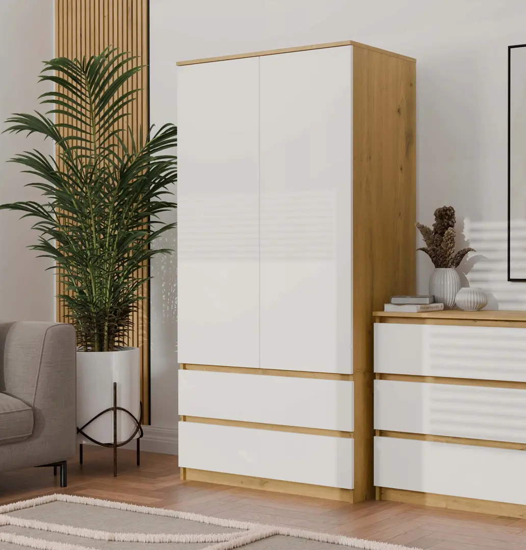 Dulap TopEshop Malwa SS-90 (Artisan Oak/White)