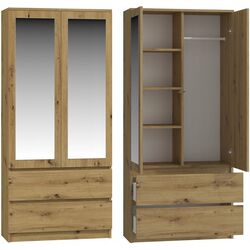 Шкаф TopEshop Malwa SS-90 с зеркалом (Artisan Oak) Thumb