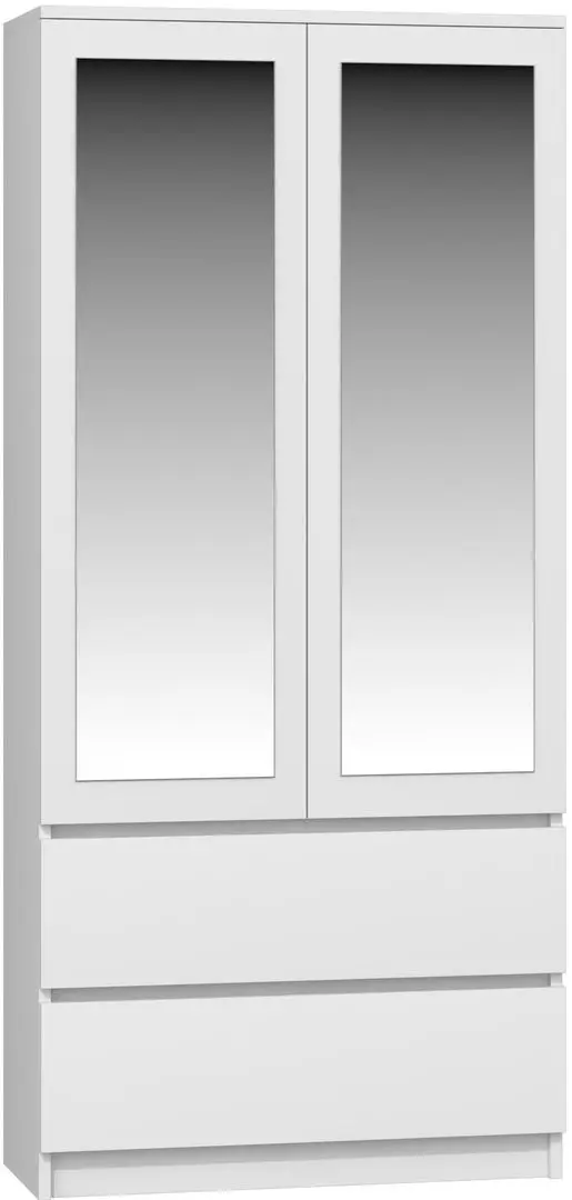 Dulap TopEshop Malwa SS-90 cu oglinda (White Matt)