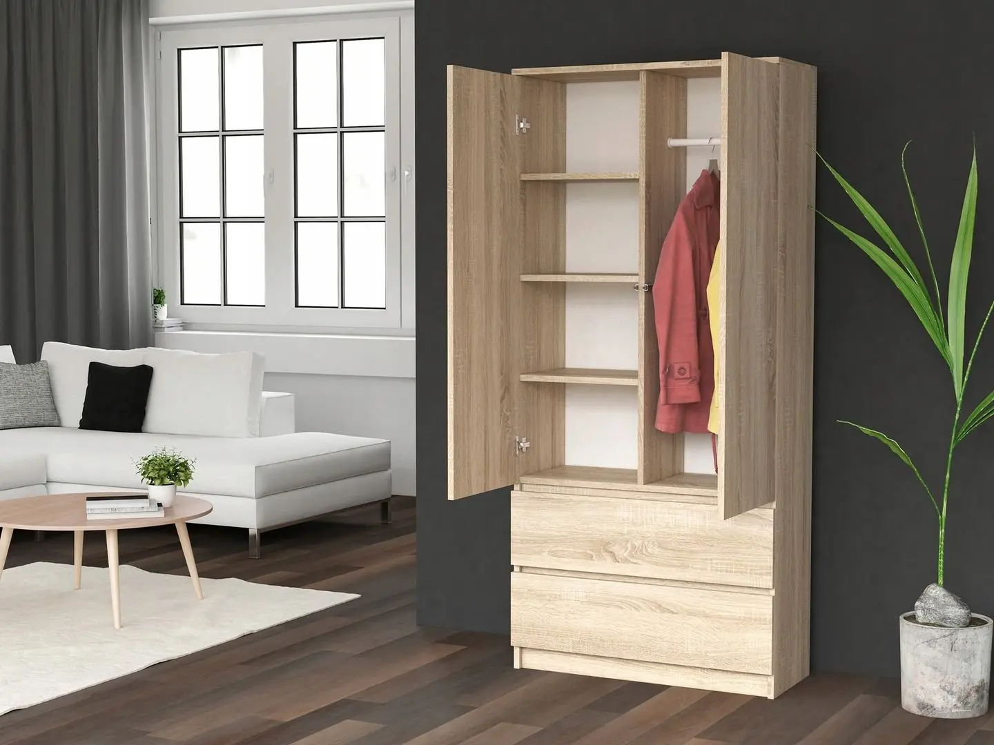 Dulap TopEshop Malwa SS-90 (Sonoma Oak)