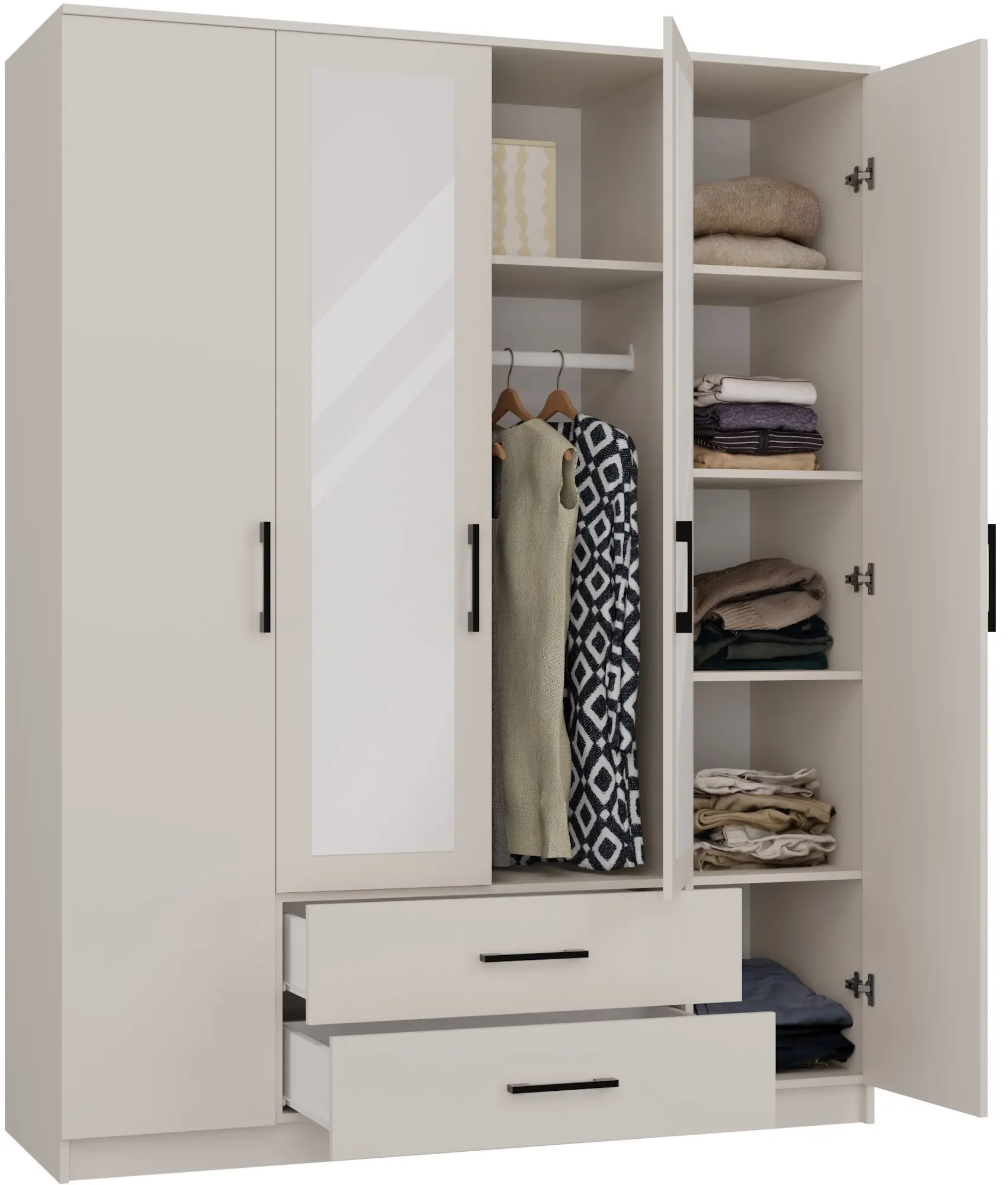 Dulap TopEshop Romana 160x205 cu oglinda (Cashmere) - 6