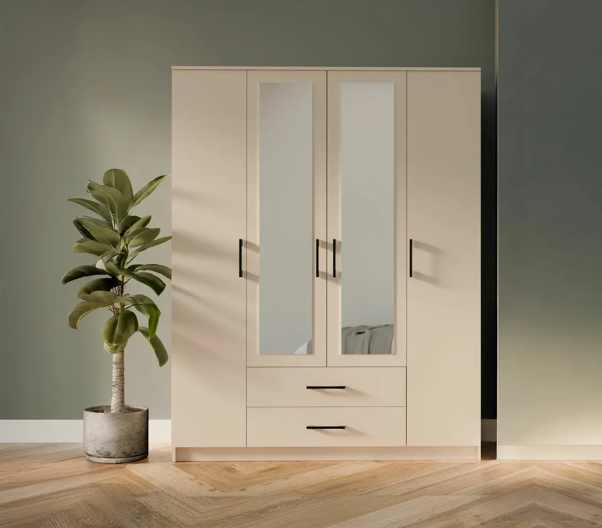 Dulap TopEshop Romana 160x205 cu oglinda (Cashmere)