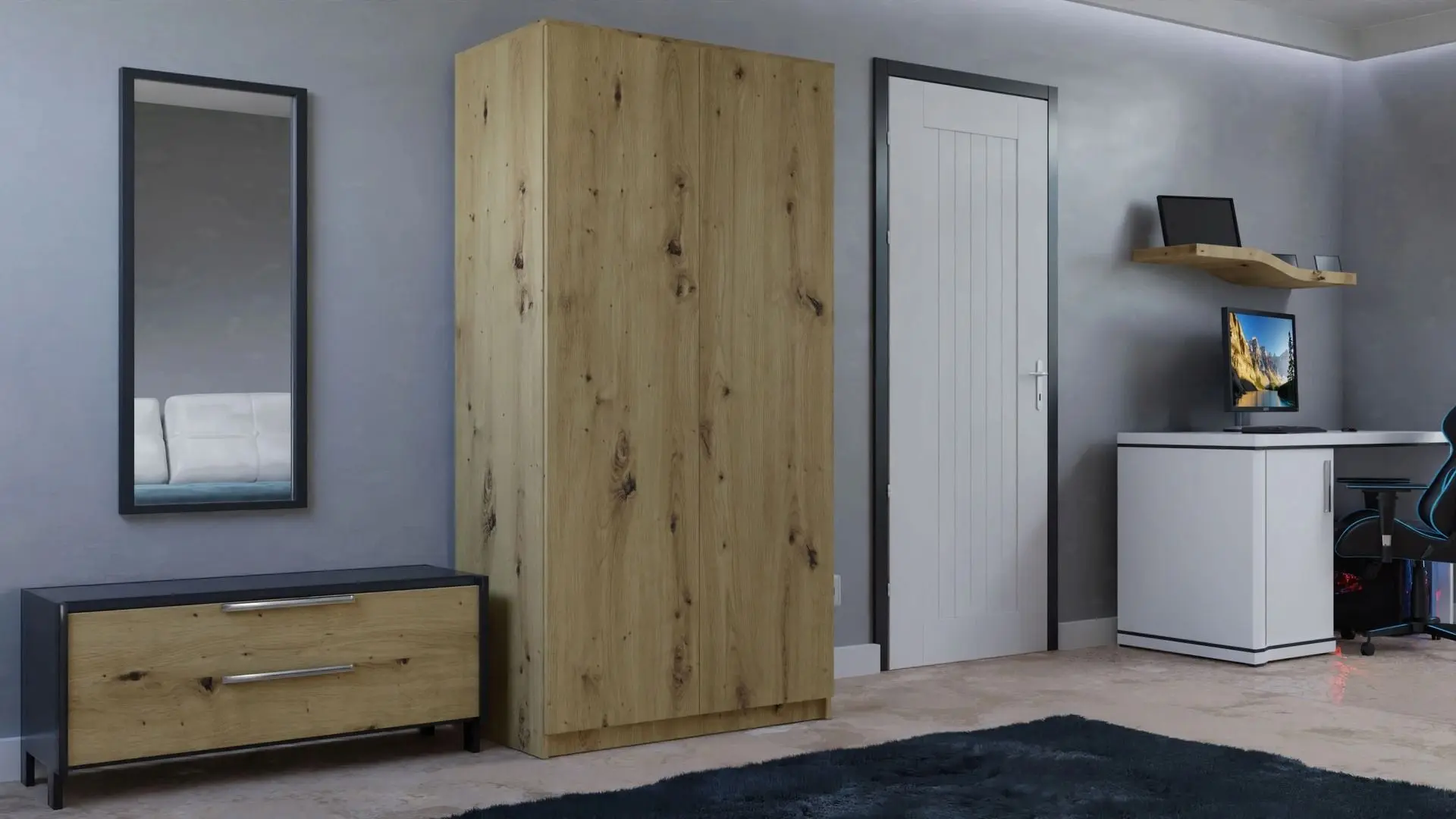 Шкаф TopEshop SD-90 (Artisan Oak)