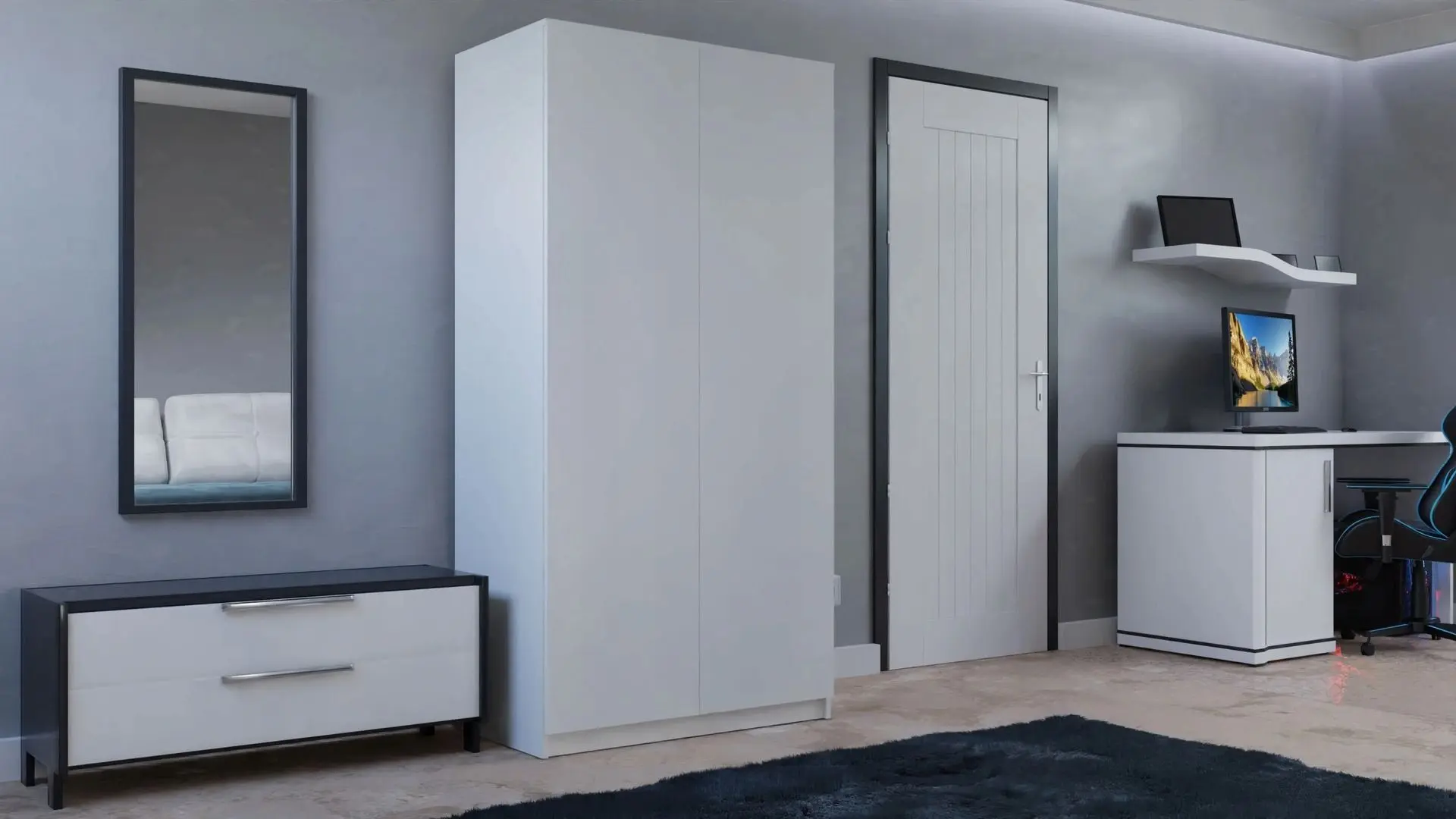 Dulap TopEshop SD-90 (White Matt)