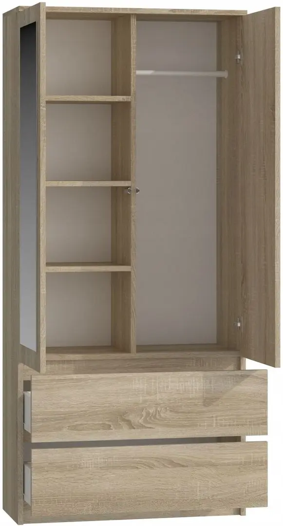 Dulap TopEshop Malwa SS-90 cu oglinda (Sonoma Oak)