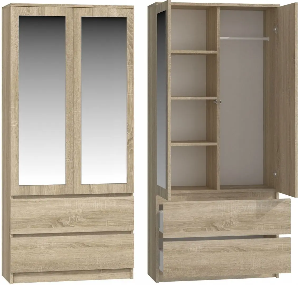 Dulap TopEshop Malwa SS-90 cu oglinda (Sonoma Oak)