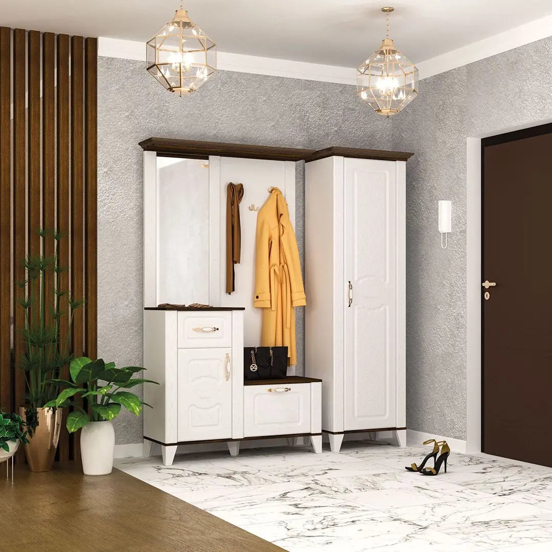 Dulap Yasen Antaliya 1U (White Structural/Bourbon Oak/Orion Oak) - 2