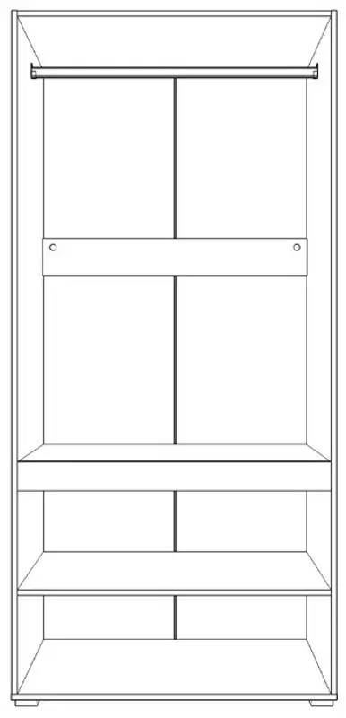 Dulap Yasen Bodena 4D (Nymphaea Alba/Oxide Light/Black)