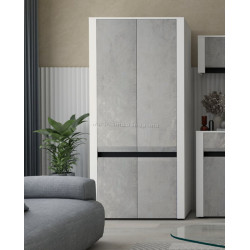 Dulap Yasen Bodena 4D (Nymphaea Alba/Oxide Light/Black)