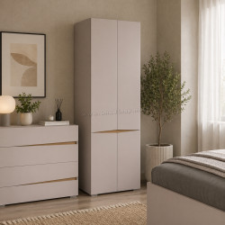 Dulap Yasen Leo 4D 70x190x40 (Cashmere/Artisan Oak)
