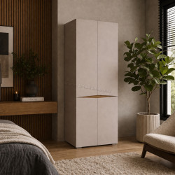 Dulap Yasen Leo 4D 80x200x52 (Cashmere/Artisan Oak)