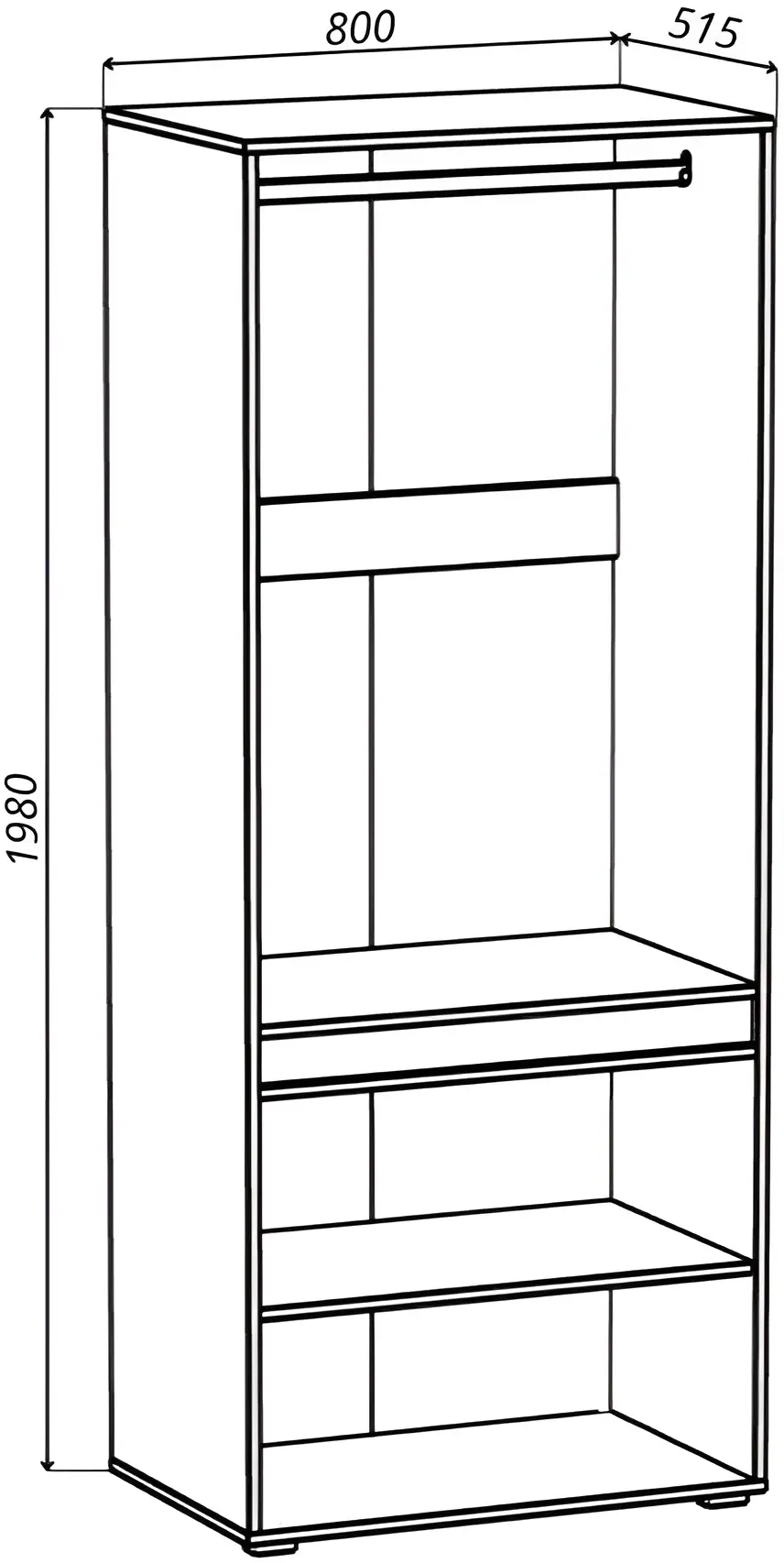 Dulap Yasen Leo 80x200x52 (Cashmere/Artisan Oak) - 3