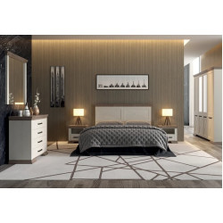 Dulap Yasen Marsel SZF4D (Snow Ash/Sonoma Oak Truffle) Thumb