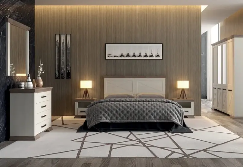 Dulap Yasen Marsel SZF4D (Snow Ash/Sonoma Oak Truffle)