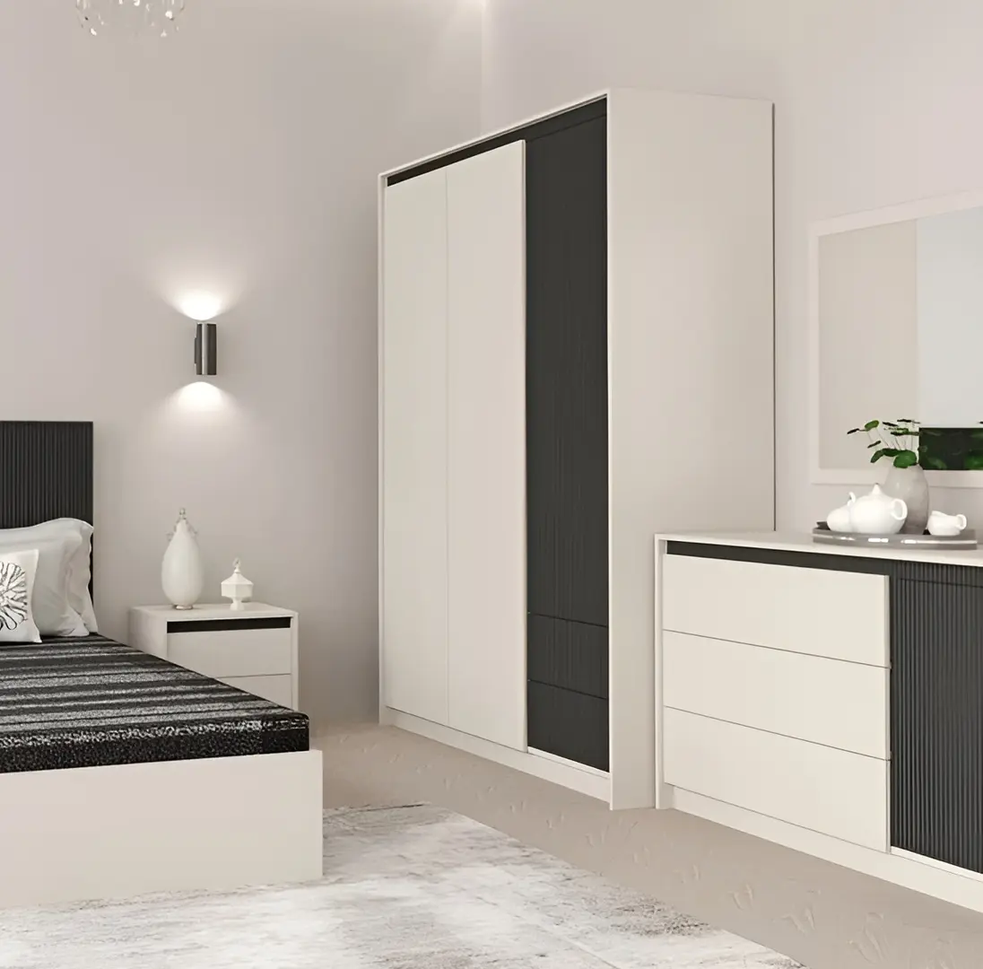 Шкаф Yasen Монако SZF3D2S (Кашемир/Серый Софт Тач)