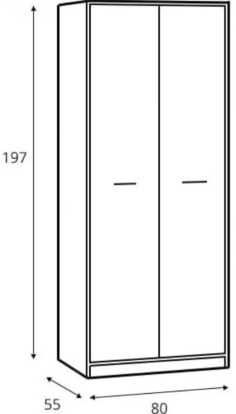 Dulap Yasen Nepo SZF2D (Sonoma Oak)