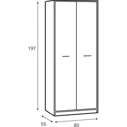 Шкаф Yasen Nepo SZF2D (Дуб Сонома/Нимфеа Альба) Thumb