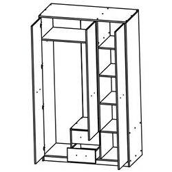 Шкаф Yasen Nepo SZF3D2S N (Дуб Сонома) Thumb
