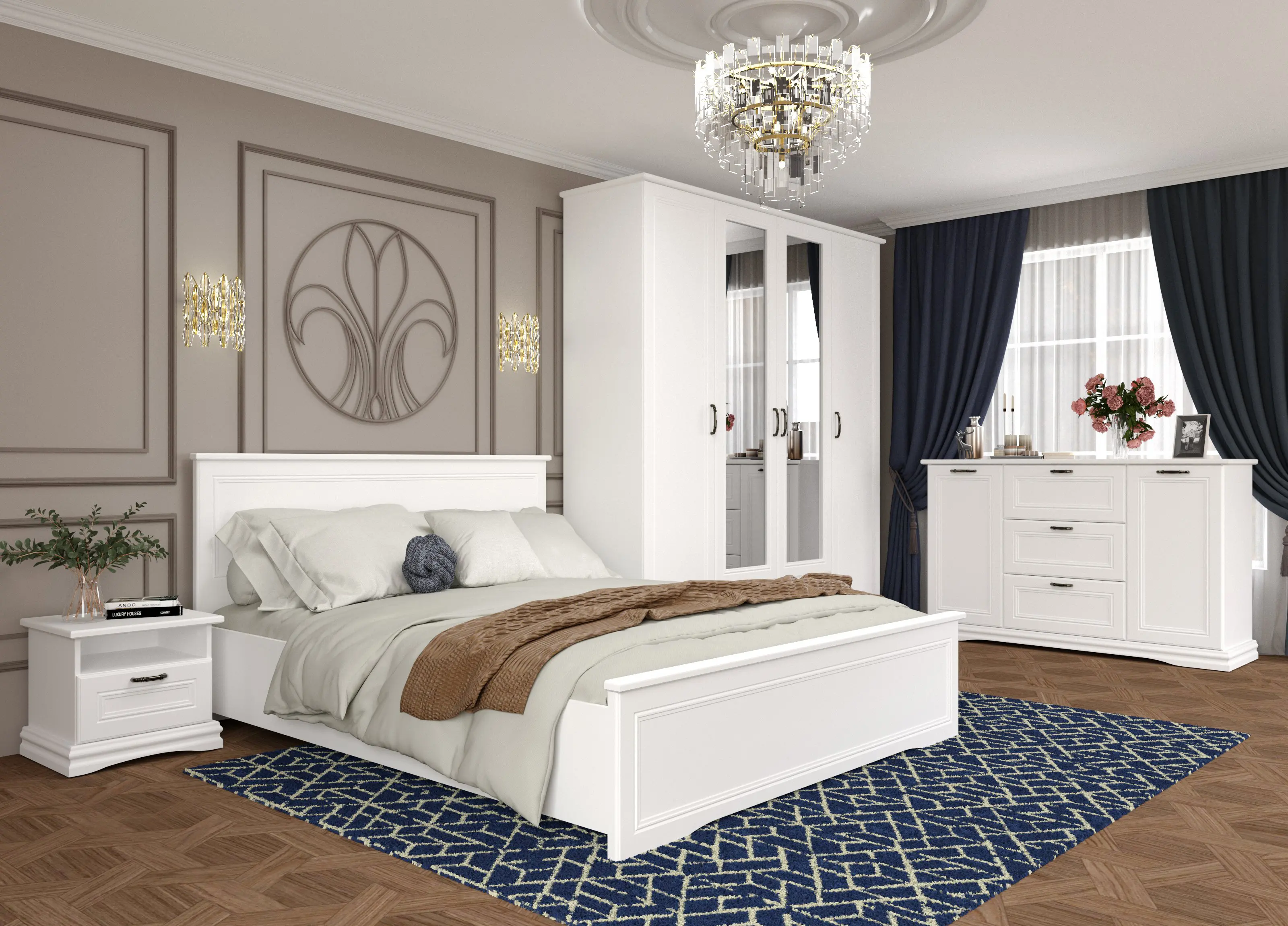 Dulap Yasen Sardiniya 4U1S (White)