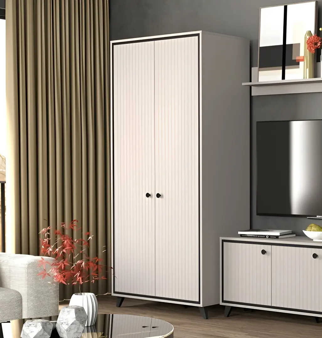 Шкаф Yasen Тина 2Д (Кашемир/Чёрный)