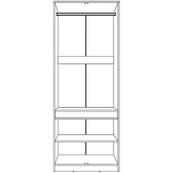 Dulap Yasen Venera 800 bara (Craft Gray Oak/White) Thumb