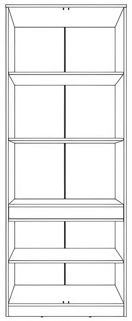 Шкаф Yasen Венера N 2Д полки (Дуб Крафт Серый/Белый)