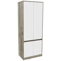 Dulap Yasen Venera N 2D rafturi (Craft Gray Oak/White)