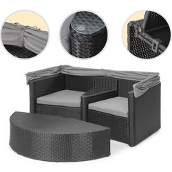 Садовый диван Blumfeldt Heartland (Grey/Black) Thumb